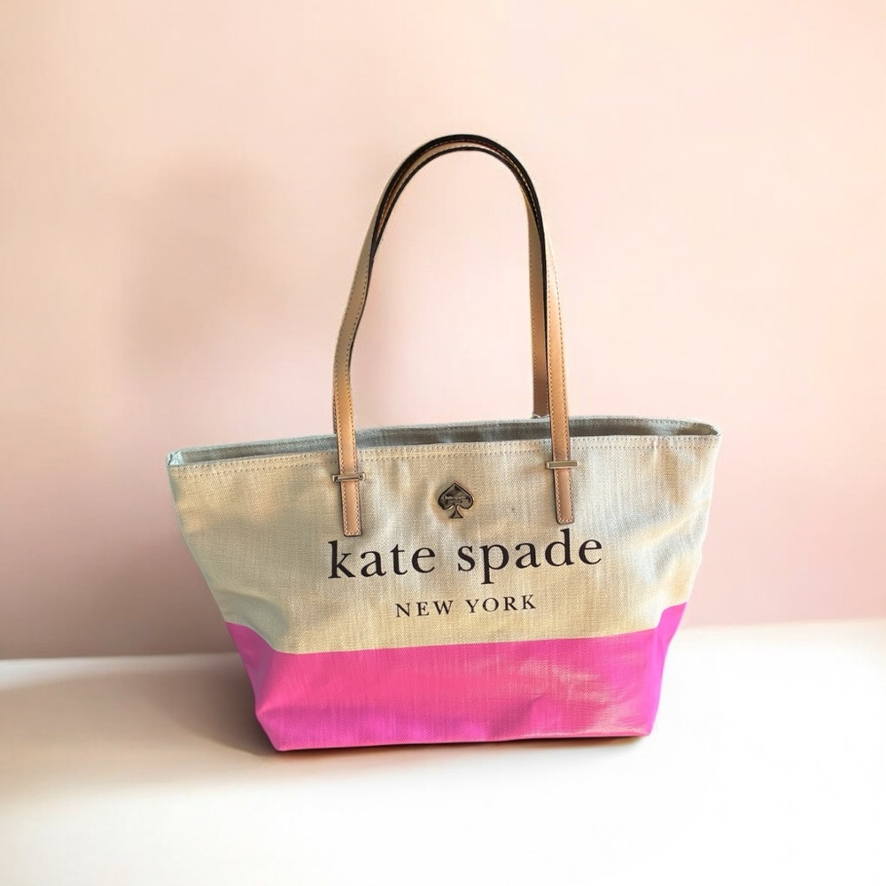 kate spade Pink and Tan Tote Bag